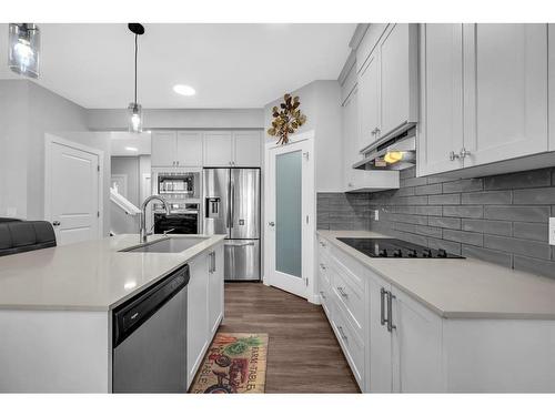 469 Creekrun Crescent Sw, Airdrie, AB - Indoor Photo Showing Kitchen With Stainless Steel Kitchen With Upgraded Kitchen