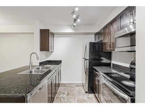 422-195 Kincora Glen Road Nw, Calgary, AB - Indoor Photo Showing Kitchen With Double Sink