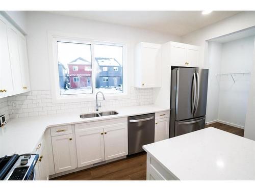 607 Savanna Crescent Ne, Calgary, AB - Indoor Photo Showing Kitchen With Double Sink