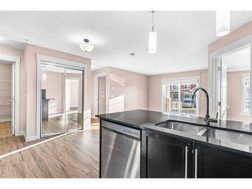 4114-155 Skyview Ranch Way Ne, Calgary, AB - Indoor Photo Showing Kitchen With Double Sink With Upgraded Kitchen