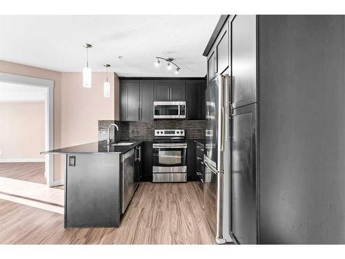 4114-155 Skyview Ranch Way Ne, Calgary, AB - Indoor Photo Showing Kitchen With Upgraded Kitchen