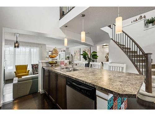 75 Auburn Bay Crescent Se, Calgary, AB - Indoor Photo Showing Kitchen With Double Sink With Upgraded Kitchen