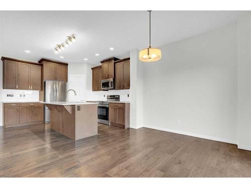 217 Hillcrest Drive Sw, Airdrie, AB - Indoor Photo Showing Kitchen With Stainless Steel Kitchen