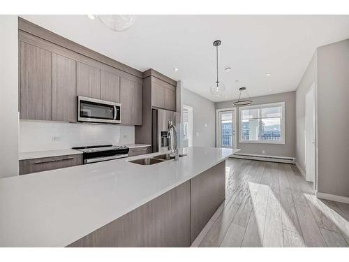 1315-111 Wolf Creek Drive Se, Calgary, AB - Indoor Photo Showing Kitchen With Double Sink With Upgraded Kitchen