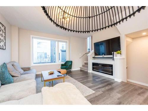 135 Skyview Ranch Circle Ne, Calgary, AB - Indoor Photo Showing Living Room With Fireplace