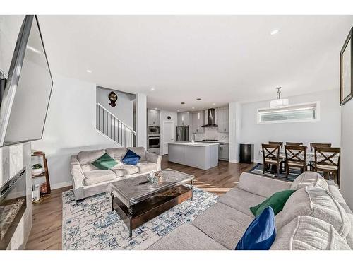 760 Corner Meadows Way Ne, Calgary, AB - Indoor Photo Showing Living Room