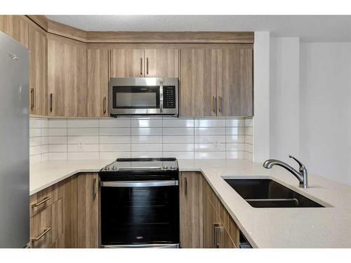 2313-6118 80 Avenue Ne, Calgary, AB - Indoor Photo Showing Kitchen With Double Sink With Upgraded Kitchen