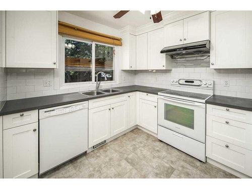 4124 Brisebois, Calgary, AB - Indoor Photo Showing Kitchen With Double Sink