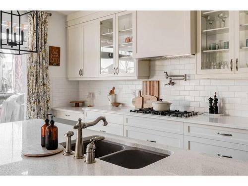 65 Auburn Springs Place Se, Calgary, AB - Indoor Photo Showing Kitchen With Double Sink With Upgraded Kitchen