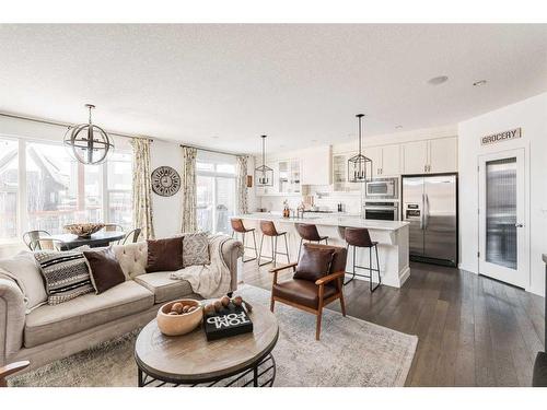 65 Auburn Springs Place Se, Calgary, AB - Indoor Photo Showing Living Room