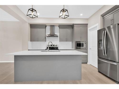 309 Corner Glen Way Ne, Calgary, AB - Indoor Photo Showing Kitchen With Stainless Steel Kitchen With Upgraded Kitchen