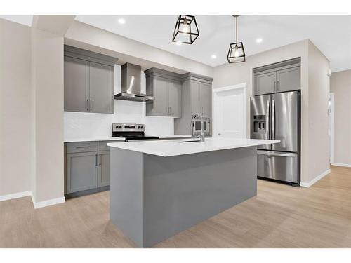 309 Corner Glen Way Ne, Calgary, AB - Indoor Photo Showing Kitchen With Stainless Steel Kitchen With Upgraded Kitchen