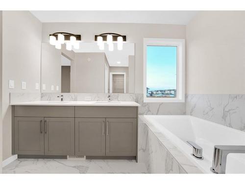 309 Corner Glen Way Ne, Calgary, AB - Indoor Photo Showing Bathroom