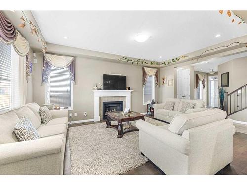 73 Cityscape Gardens Ne, Calgary, AB - Indoor Photo Showing Living Room With Fireplace