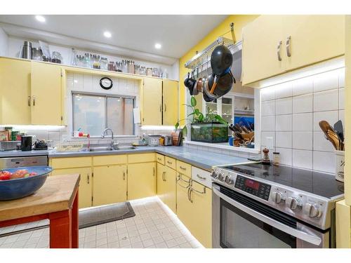 227 10A Street Nw, Calgary, AB - Indoor Photo Showing Kitchen With Double Sink