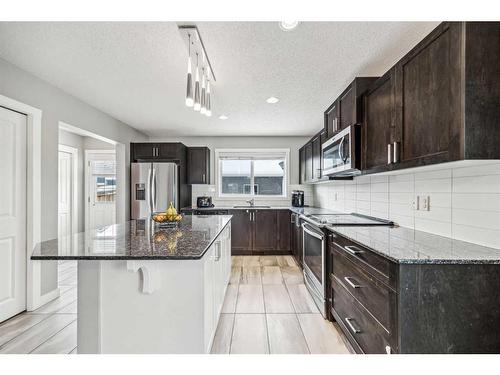 73 Legacy Glen Street Se, Calgary, AB - Indoor Photo Showing Kitchen With Stainless Steel Kitchen With Double Sink With Upgraded Kitchen