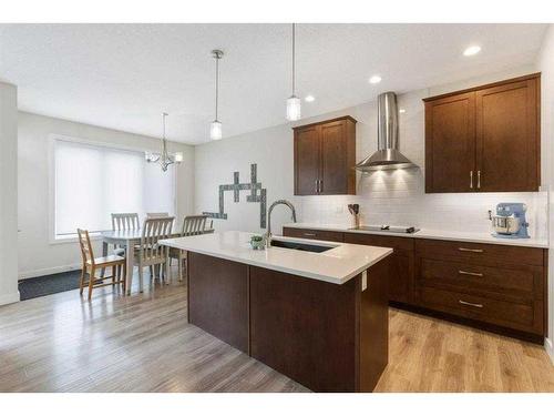 356 Bayview Way Sw, Airdrie, AB - Indoor Photo Showing Kitchen With Upgraded Kitchen