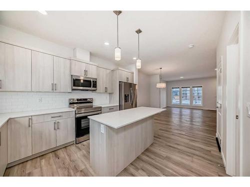 123 Creekstone Drive, Calgary, AB - Indoor Photo Showing Kitchen With Stainless Steel Kitchen With Upgraded Kitchen