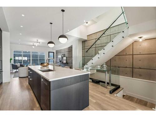 2036 30 Avenue Sw, Calgary, AB - Indoor Photo Showing Kitchen With Double Sink With Upgraded Kitchen