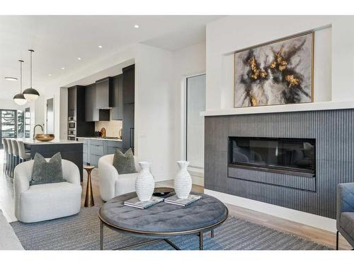 2036 30 Avenue Sw, Calgary, AB - Indoor Photo Showing Living Room With Fireplace