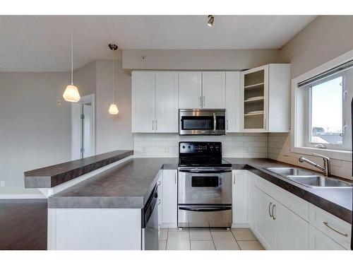 403-1108 15 Street Sw, Calgary, AB - Indoor Photo Showing Kitchen With Double Sink