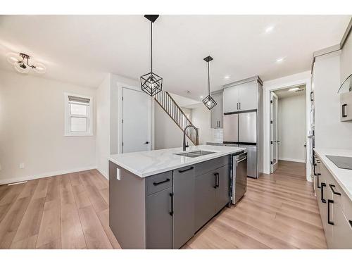 4834 87 Avenue Ne, Calgary, AB - Indoor Photo Showing Kitchen With Double Sink With Upgraded Kitchen