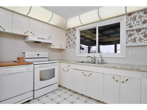 213 Centre Avenue Se, Airdrie, AB - Indoor Photo Showing Kitchen With Double Sink