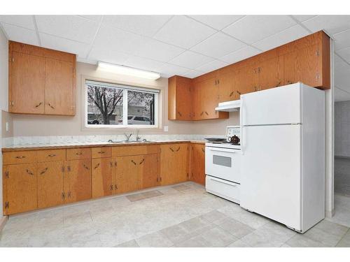 213 Centre Avenue Se, Airdrie, AB - Indoor Photo Showing Kitchen With Double Sink