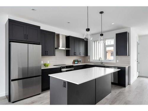 216-85 Sage Hill Heights Nw, Calgary, AB - Indoor Photo Showing Kitchen With Stainless Steel Kitchen With Upgraded Kitchen