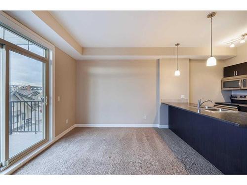 320-117 Copperpond Common Se, Calgary, AB - Indoor Photo Showing Kitchen With Double Sink