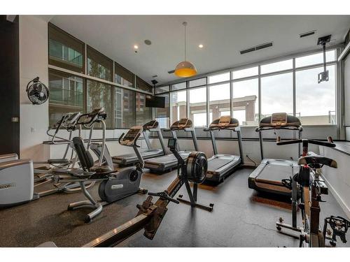 1310-1410 1 Street Se, Calgary, AB - Indoor Photo Showing Gym Room