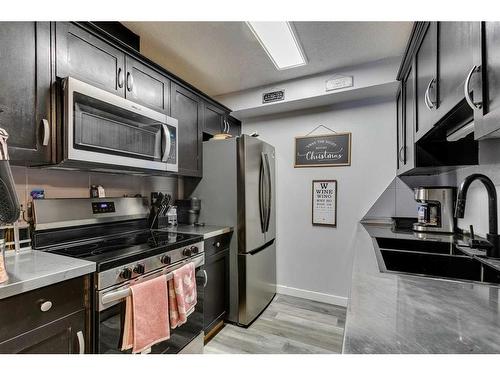 4116-13045 6 Street Sw, Calgary, AB - Indoor Photo Showing Kitchen With Stainless Steel Kitchen With Double Sink With Upgraded Kitchen