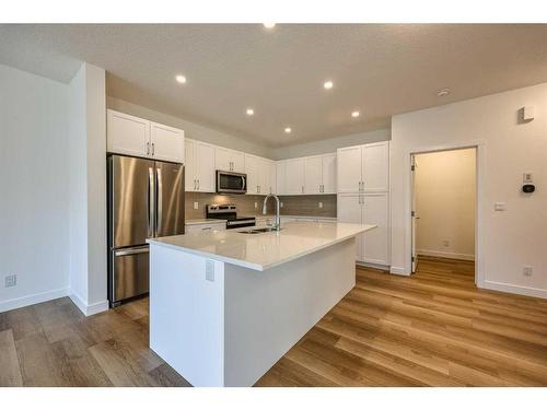 325 Baneberry Way Sw, Airdrie, AB - Indoor Photo Showing Kitchen With Stainless Steel Kitchen