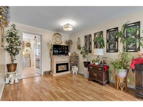 144 Castlebrook Rise Ne, Calgary, AB - Indoor Photo Showing Living Room With Fireplace