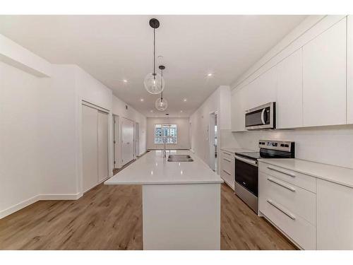 2402-60 Skyview Ranch Road Ne, Calgary, AB - Indoor Photo Showing Kitchen With Double Sink With Upgraded Kitchen