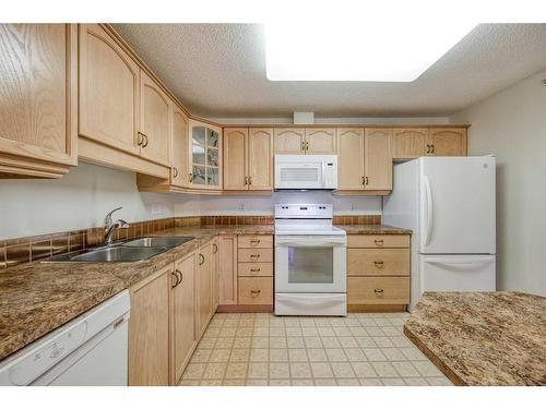 101-2101 Hawksbrow Point Nw, Calgary, AB - Indoor Photo Showing Kitchen With Double Sink