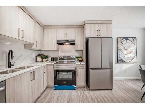 6-4503 75 Street Nw, Calgary, AB - Indoor Photo Showing Kitchen With Double Sink With Upgraded Kitchen