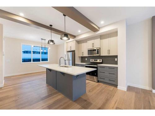 1199 Lanark Boulevard, Airdrie, AB - Indoor Photo Showing Kitchen With Upgraded Kitchen