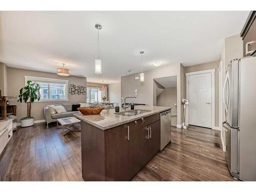 806 Evanston Manor Nw, Calgary, AB - Indoor Photo Showing Kitchen With Double Sink With Upgraded Kitchen