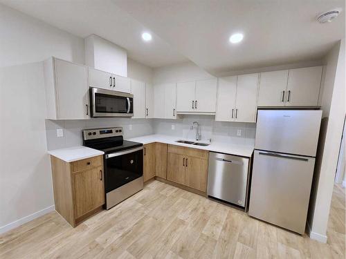 116 Setonstone Gardens Se, Calgary, AB - Indoor Photo Showing Kitchen With Double Sink