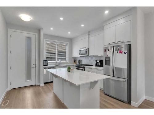 35 Redstone Way Ne, Calgary, AB - Indoor Photo Showing Kitchen With Stainless Steel Kitchen With Upgraded Kitchen