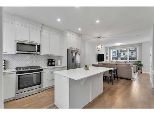 35 Redstone Way Ne, Calgary, AB - Indoor Photo Showing Kitchen With Stainless Steel Kitchen With Upgraded Kitchen