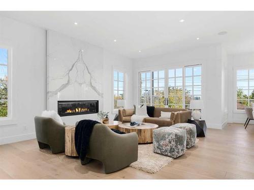 2504 19A Street Sw, Calgary, AB - Indoor Photo Showing Living Room With Fireplace