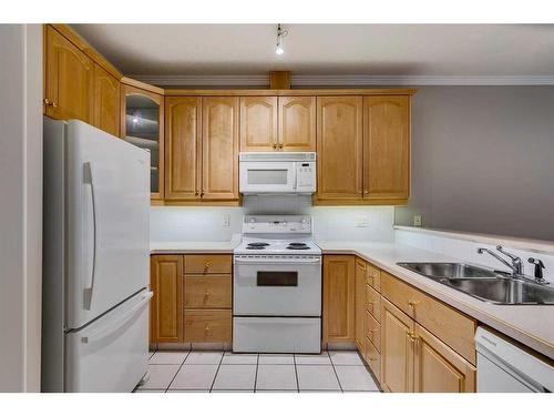 208-495 78 Avenue Sw, Calgary, AB - Indoor Photo Showing Kitchen With Double Sink