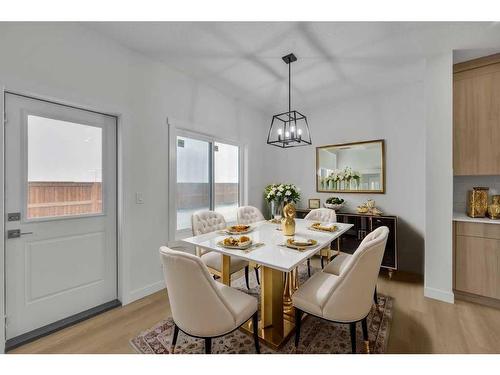 525 Corner Meadows Way Ne, Calgary, AB - Indoor Photo Showing Dining Room