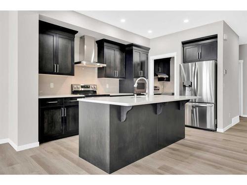 317 Corner Glen Way Ne, Calgary, AB - Indoor Photo Showing Kitchen With Stainless Steel Kitchen With Upgraded Kitchen