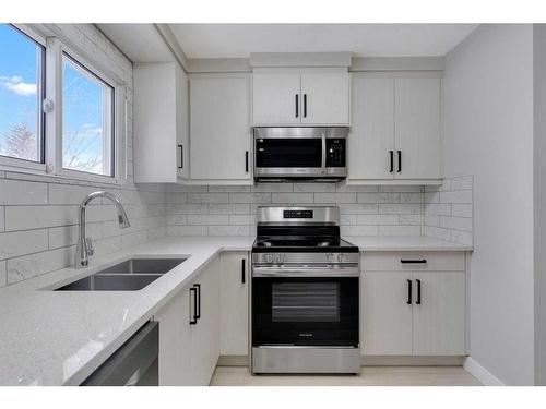 37-131 Templehill Drive Ne, Calgary, AB - Indoor Photo Showing Kitchen With Double Sink