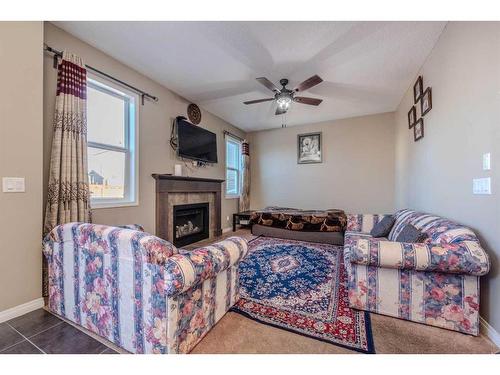 14 Cityscape Grove Ne, Calgary, AB - Indoor Photo Showing Living Room With Fireplace