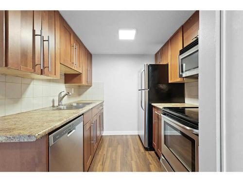 1-1055 72 Avenue Nw, Calgary, AB - Indoor Photo Showing Kitchen With Double Sink