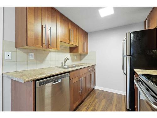 1-1055 72 Avenue Nw, Calgary, AB - Indoor Photo Showing Kitchen With Double Sink